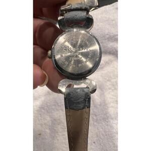 Vintage Fleurdal Stainless Steel Watch with Leather Strap